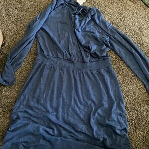 LuLaRoe Slate Blue Long-Sleeve Knit Dress